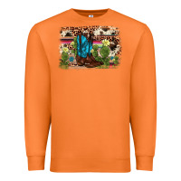 Carrot cactus boot background Premium Sweatshirt - AdoDesignShop
