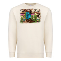 Sandshell cactus boot background Premium Sweatshirt - AdoDesignShop