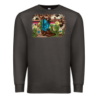 Smoke cactus boot background Premium Sweatshirt - AdoDesignShop