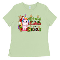 Matcha all i want for christmas is a unicorn Ladies Tee - CowGirlArtShop