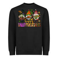 Black happy hallothanksmas gnomes Heavyweight Sweatshirt - AdoDesignShop