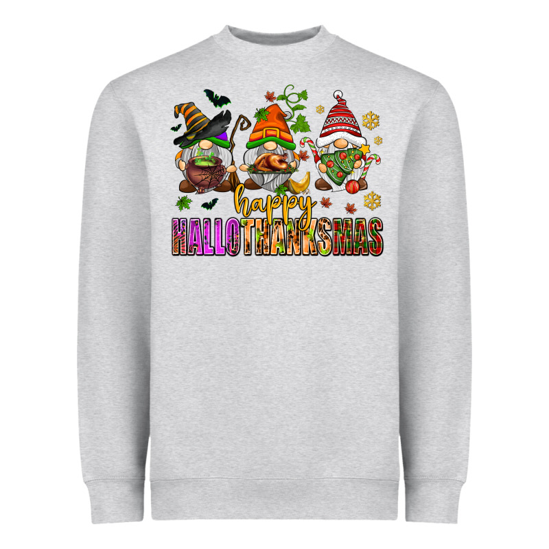 Happy Hallothanksmas Gnomes Heavyweight Sweatshirt by AdoDesignShop | Teevron