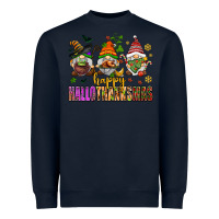 Navy happy hallothanksmas gnomes Heavyweight Sweatshirt - AdoDesignShop