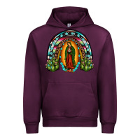 Mauve Wine our lady of guadalupe rainbow Urban Hoodie - JahusDesignShop