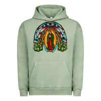 Pigment Oil Green our lady of guadalupe rainbow Urban Hoodie - JahusDesignShop