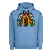Pigment Pebble Blue our lady of guadalupe rainbow Urban Hoodie - JahusDesignShop