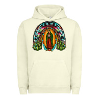Pigment Pistachio our lady of guadalupe rainbow Urban Hoodie - JahusDesignShop