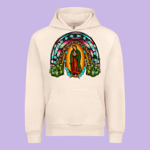 Our Lady Of Guadalupe Rainbow Urban Hoodie Designed By Jahusdesignshop