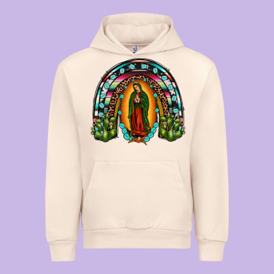 Our Lady Of Guadalupe Rainbow Urban Hoodie Designed By Jahusdesignshop