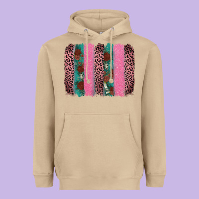 Valentine's Leopard Brushstroke Heavyweight Hoodie Designed By Adodesignshop