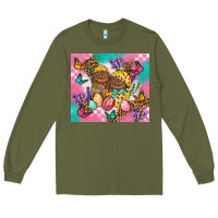 Army Green Easter Bunnies And Egg Tumbler Long Sleeve Tee - BundleAndBundleShop