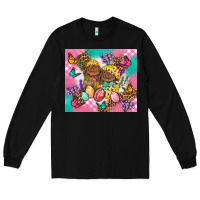 Black Easter Bunnies And Egg Tumbler Long Sleeve Tee - BundleAndBundleShop