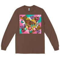 Chestnut Easter Bunnies And Egg Tumbler Long Sleeve Tee - BundleAndBundleShop