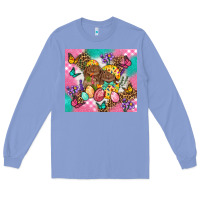 Colony Blue Easter Bunnies And Egg Tumbler Long Sleeve Tee - BundleAndBundleShop