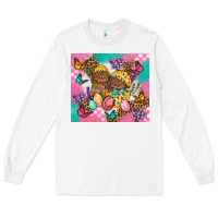 White Easter Bunnies And Egg Tumbler Long Sleeve Tee - BundleAndBundleShop