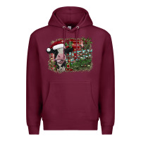 Burgundy merry christmas Premium Hoodie - SublimationCraftShop