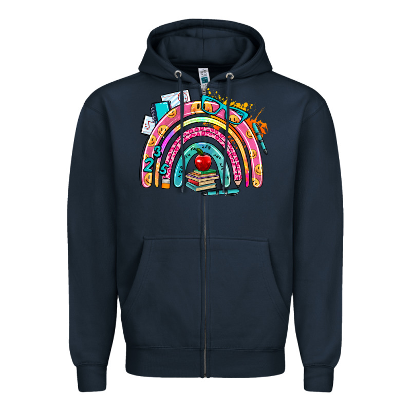 School Rainbow Zipper Hoodie by AdoDesignShop | Teevron