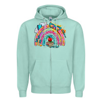 Seafoam school rainbow Zipper Hoodie - AdoDesignShop