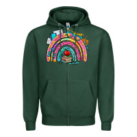 Sports Green school rainbow Zipper Hoodie - AdoDesignShop