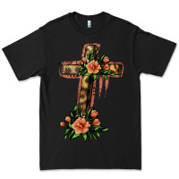 Black Flower Cross Premium Tee - Jasminsmagicworld