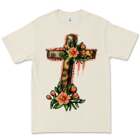 Bone Flower Cross Premium Tee - Jasminsmagicworld