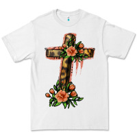 White Flower Cross Premium Tee - Jasminsmagicworld