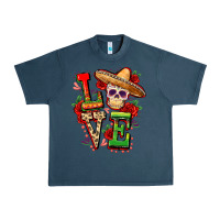 Midnight Navy Cinco de mayo love Urban Heavy Tee - FaDigitalArtStudio