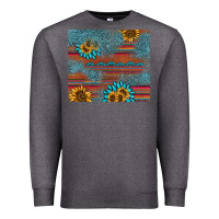 Charcoal Heather sunflower gemstone serape tumbler Premium Sweatshirt - AdoDesignShop