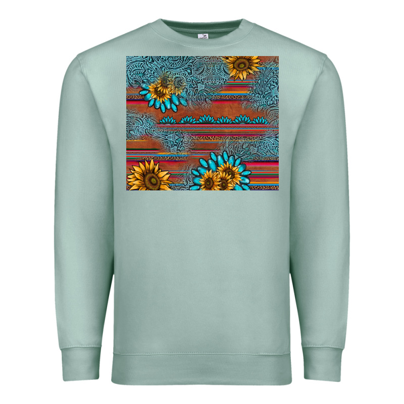 Sunflower Gemstone Serape Tumbler Premium Sweatshirt by AdoDesignShop | Teevron