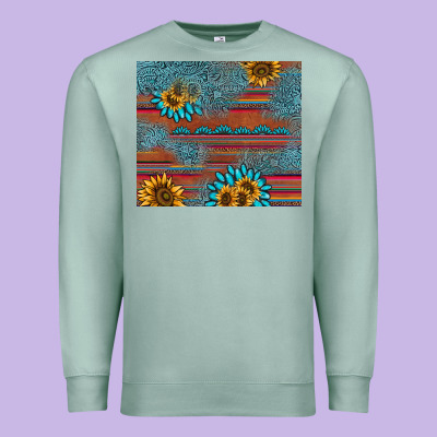 Sunflower Gemstone Serape Tumbler Premium Sweatshirt Designed By Adodesignshop