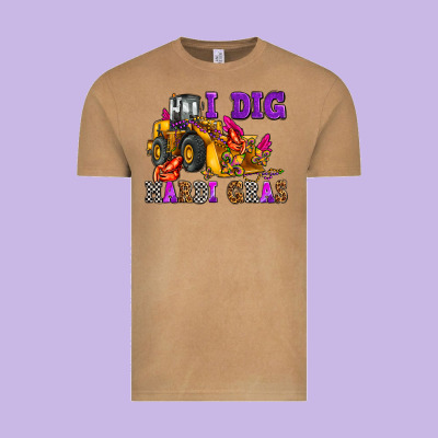 I Dig Mardi Gras Olivia Vintage Tee Designed By Oliviacreatesart