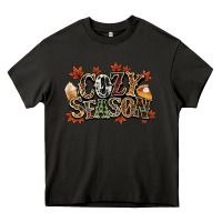 Asphalt Cozy season Fall Heavy Core Tee - NancyCooperArtShop