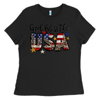 Black god bless the usa Ladies Tee - CowGirlArtShop