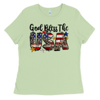 Matcha god bless the usa Ladies Tee - CowGirlArtShop