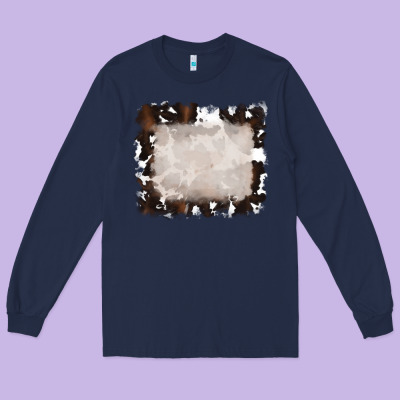 Cowhide Frames Background Long Sleeve Tee Designed By Ranaportraitstore