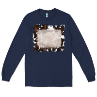 Navy cowhide frames background Long Sleeve Tee - RanaPortraitStore