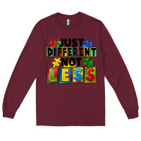 Burgundy just different not less Long Sleeve Tee - FaDigitalArtStudio