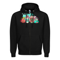 Black religious coffee cups Zipper Hoodie - AdoDesignShop