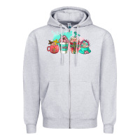 Heather Grey religious coffee cups Zipper Hoodie - AdoDesignShop