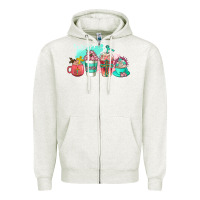 Oatmeal Heather religious coffee cups Zipper Hoodie - AdoDesignShop