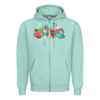Seafoam religious coffee cups Zipper Hoodie - AdoDesignShop
