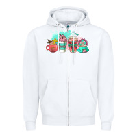 White religious coffee cups Zipper Hoodie - AdoDesignShop