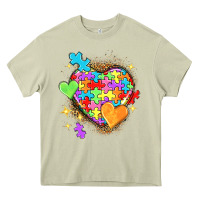 Mossy Autism hearts Heavy Core Tee - NancyCooperArtShop