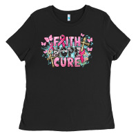 Faith Hope Cure Cancer Awareness Ladies Tee | Teevron
