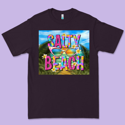 Salty Beach Premium Tee Designed By Tumblerdesignbyshophia