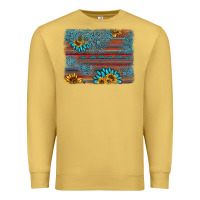 Antique Gold sunflower gemstone serape background Premium Sweatshirt - AdoDesignShop