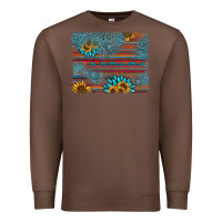 Chestnut sunflower gemstone serape background Premium Sweatshirt - AdoDesignShop