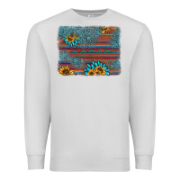 Dove Grey sunflower gemstone serape background Premium Sweatshirt - AdoDesignShop
