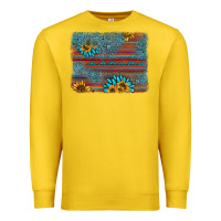 Lemon sunflower gemstone serape background Premium Sweatshirt - AdoDesignShop