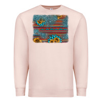 Pale Pink sunflower gemstone serape background Premium Sweatshirt - AdoDesignShop